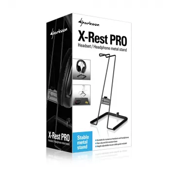SHARKOON Shark X-rest Pro Black – stovas ausinėms