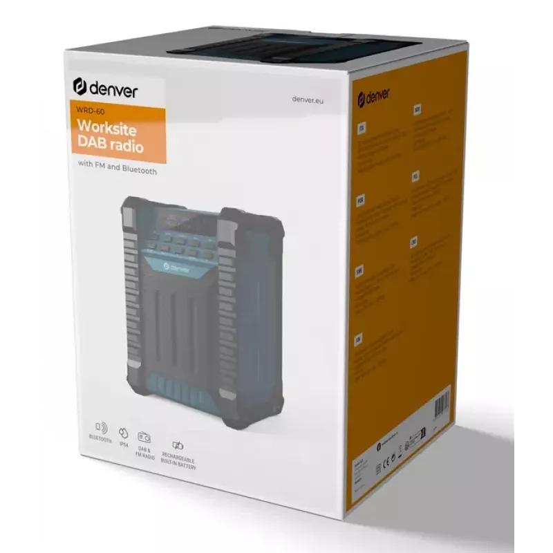 DENVER ELECTRONICS WRD-60 DAB+ radijas su Bluetooth ir prožektoriumi