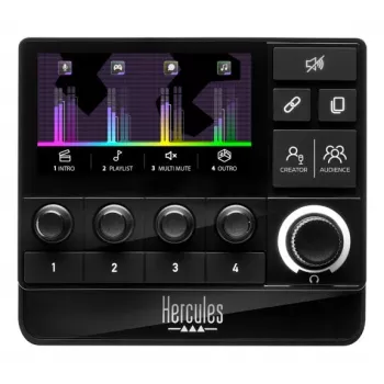 Hercules Stream 200 XLR juoda 9 mygtukų garso valdiklis