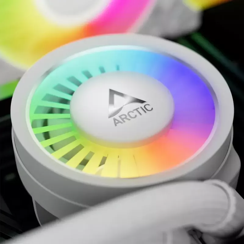 Vandens aušintuvas procesoriui Arctic Liquid Freezer III Pro 420 A-RGB (Baltas) – 140 mm ventiliatoriai, lizdams LGA1700/AM4/AM5