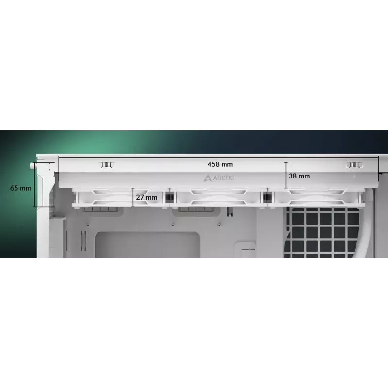 Vandens aušintuvas procesoriui Arctic Liquid Freezer III Pro 420 A-RGB (Baltas) – 140 mm ventiliatoriai, lizdams LGA1700/AM4/AM5