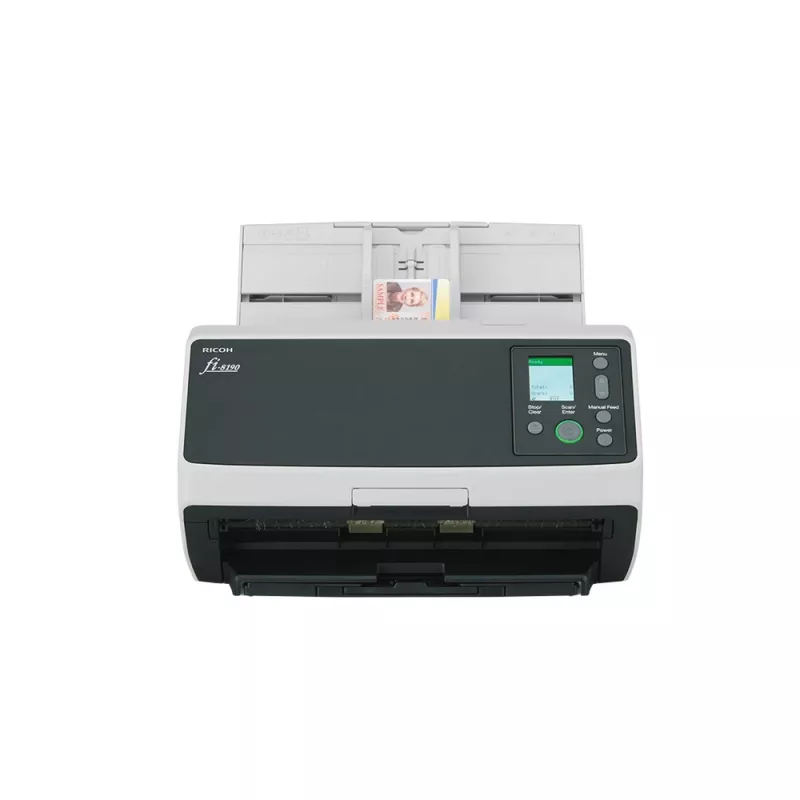 Ricoh fi-8190 skaitytuvas su ADF ir rankiniu padavimu, 600 x 600 DPI, A4, juodos ir pilkos spalvos