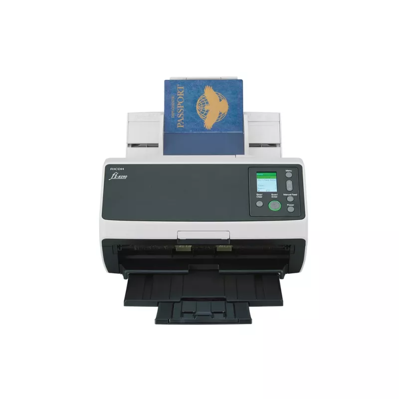 Ricoh fi-8190 skaitytuvas su ADF ir rankiniu padavimu, 600 x 600 DPI, A4, juodos ir pilkos spalvos