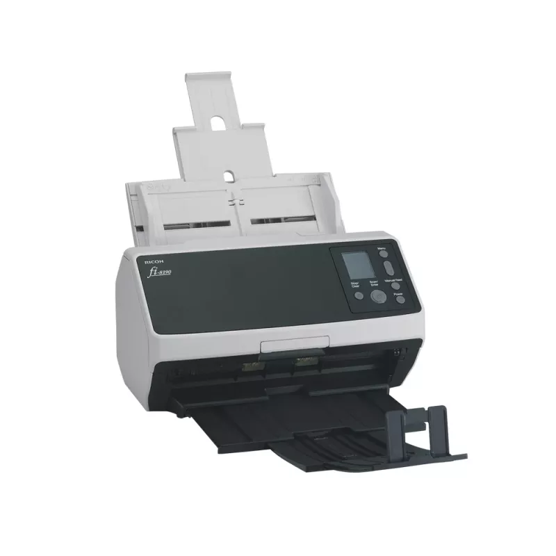 Ricoh fi-8190 skaitytuvas su ADF ir rankiniu padavimu, 600 x 600 DPI, A4, juodos ir pilkos spalvos