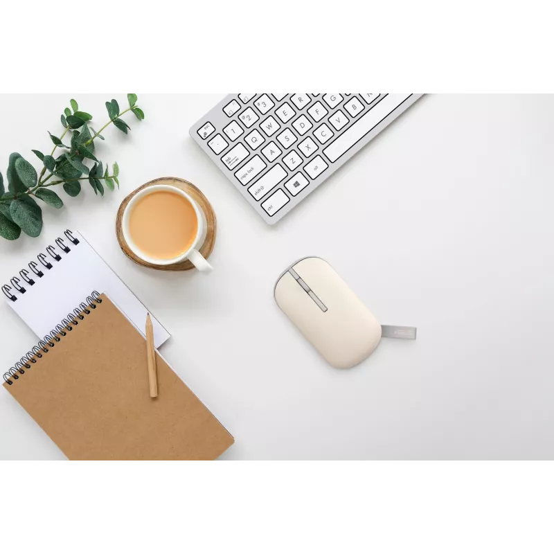 ASUS Marshmallow MD100 pelė biurui, abipusė, RF belaidė + Bluetooth, optinė, 1600 DPI