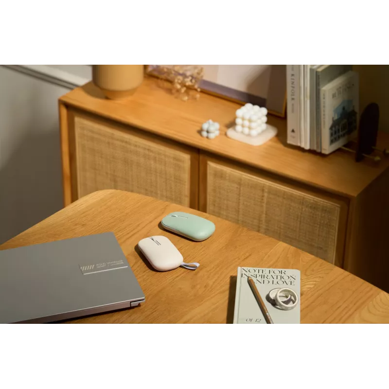 ASUS Marshmallow MD100 pelė biurui, abipusė, RF belaidė + Bluetooth, optinė, 1600 DPI