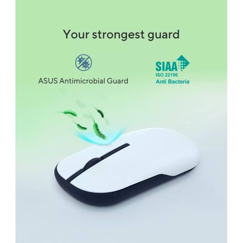 ASUS Marshmallow MD100 pelė biurui, abipusė, RF belaidė + Bluetooth, optinė, 1600 DPI