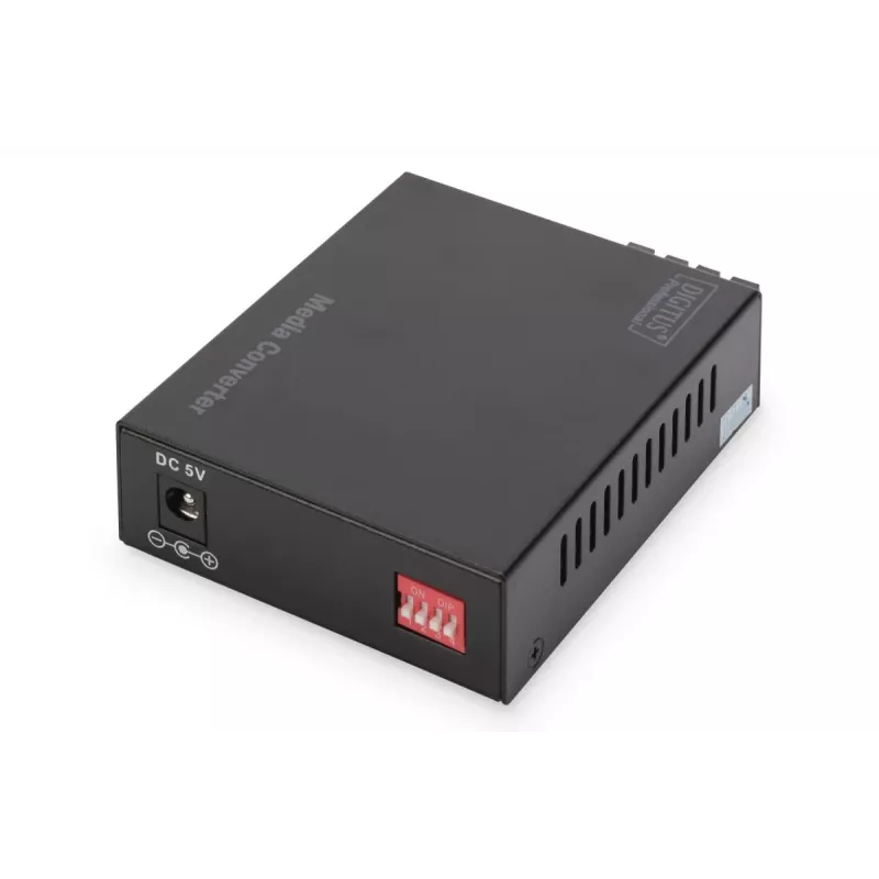 DIGITUS Media keitiklis, daugiamodis 10/100/1000Base-T į 1000Base-SX, su maitinimo šaltiniu, SC jungtimi, iki 0,5 km
