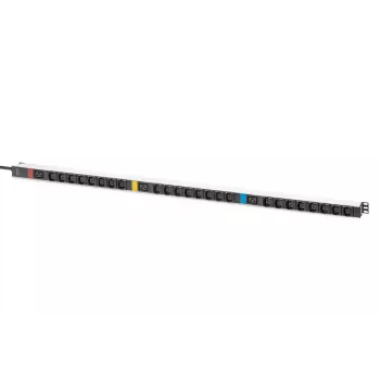DIGITUS IT BASIC PDU, 3 fazės, 16 A, 24 x C13, 3 x C19 vertikalus, 3 m laidas, IEC309 3Ph-16A kištukas