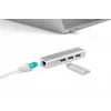 DIGITUS 3 prievadų USB 3.0 Type C šakotuvas su Gigabit Ethernet 3x USB A/M, 1x USB C/M, 1x RJ45 LAN