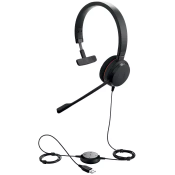 Jabra EVOLVE 20 MS Mono laidinė ausinė, biurui / skambučių centrui, 150 - 7000 Hz, 142 g, juoda