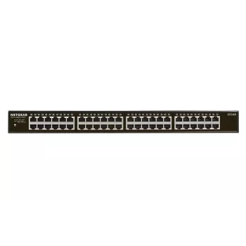 NETGEAR GS348 48 prievadų nevaldomas Gigabit Ethernet (10/100/1000) jungiklis 1U juodas