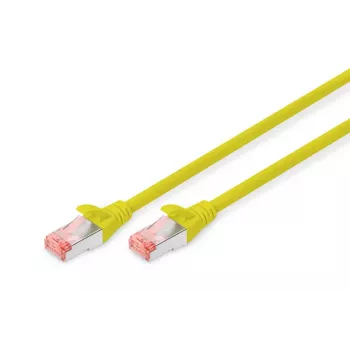 DIGITUS jungiamasis laidas - CAT6 - S/FTP - su apsauga nuo užkliuvimo - vario - 2 m - geltonas