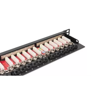 DIGITUS Patch panel CAT6a ekranuotas 24 prievadų 0.5U (dn91624sslea)