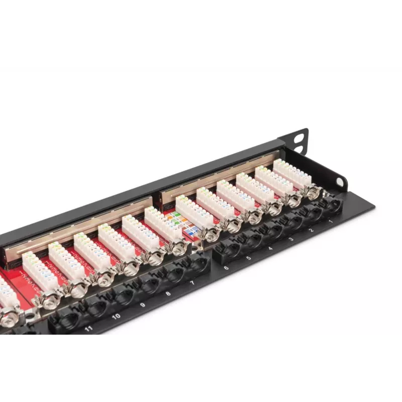 DIGITUS Patch panel CAT6a ekranuotas 24 prievadų 0.5U (dn91624sslea)