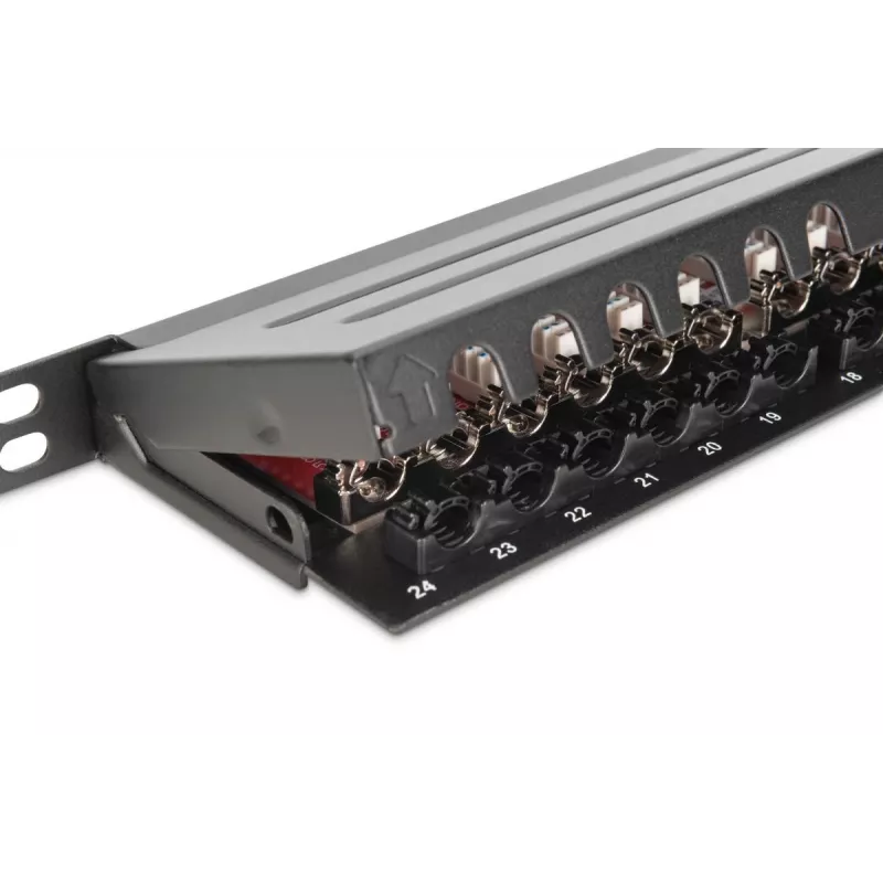 DIGITUS Patch panel CAT6a ekranuotas 24 prievadų 0.5U (dn91624sslea)