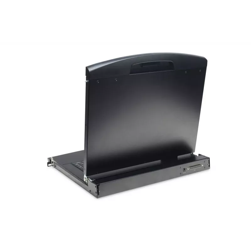 DIGITUS modulinė 43,2 cm (17 colių) TFT konsolė su 8 prievadų KVM, RAL 9005 juoda – Qwertzu vokiška