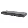 DIGITUS modulinė 48,3 cm (19 colių) TFT konsolė su 8 prievadų Cat.5 KVM, RAL 9005 juoda - Qwertzu vokiška klaviatūra