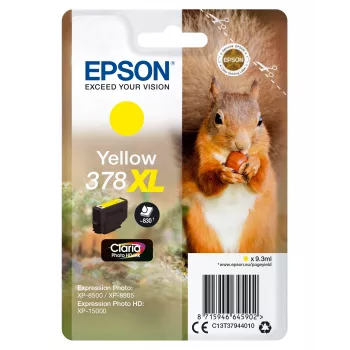 Epson 378XL Claria Photo HD rašalo kasetė, geltona, didelės talpos (XL)