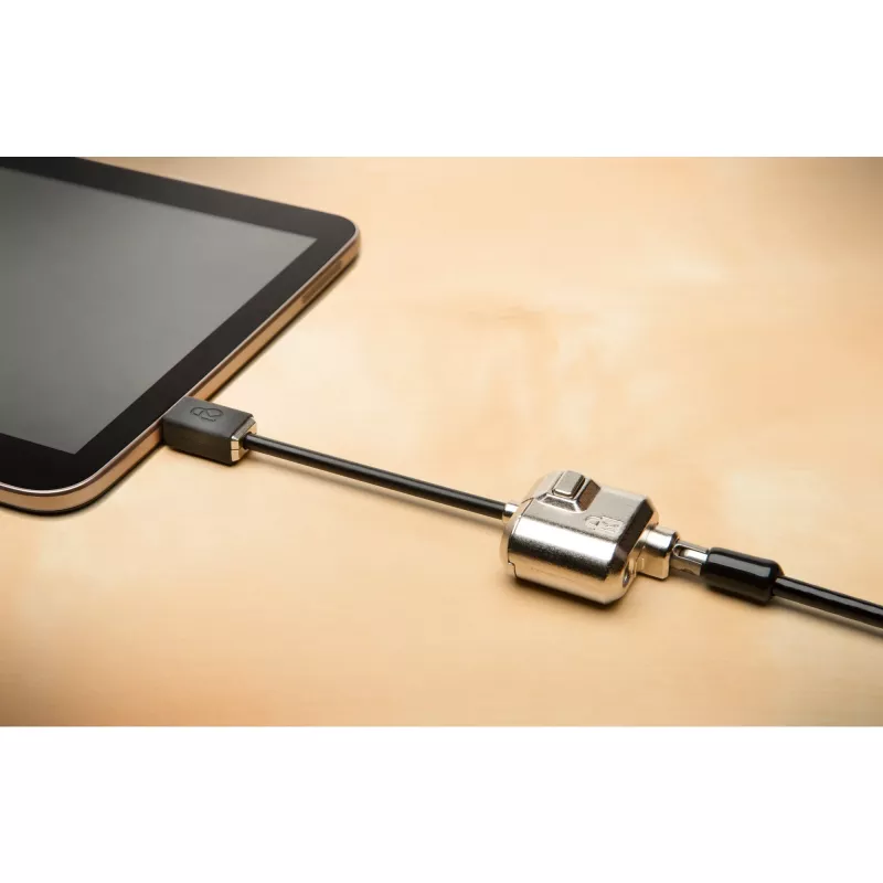 Kensington MiniSaver Mobile Keyed Lock, 1,8 m, Kensington, raktinis, plokščiasis raktas, anglinis plienas, juoda