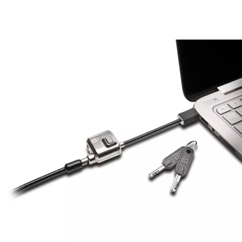 Kensington MiniSaver Mobile Keyed Lock, 1,8 m, Kensington, raktinis, plokščiasis raktas, anglinis plienas, juoda