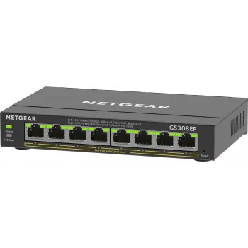 NETGEAR GS308EP 8 prievadų Gigabit Ethernet PoE+ valdomas jungiklis