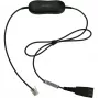 Jabra GN1221 garso ribotuvas QD į RJ9, laidas, juodos spalvos