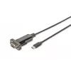 DIGITUS USB Type C 2.0 į nuoseklųjį keitiklis, DSUB 9M 1m laidas