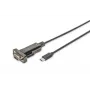 DIGITUS USB Type C 2.0 į nuoseklųjį keitiklis, DSUB 9M 1m laidas
