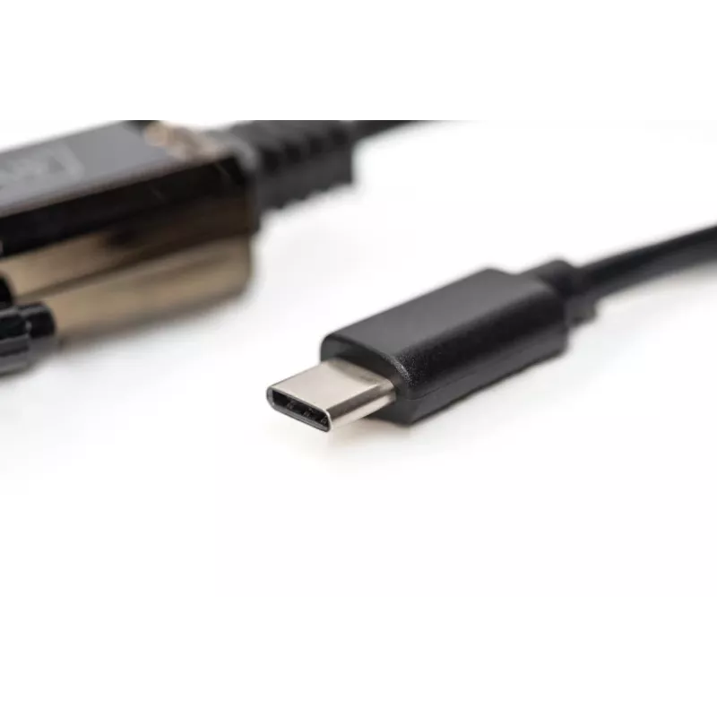 DIGITUS USB Type C 2.0 į nuoseklųjį keitiklis, DSUB 9M 1m laidas