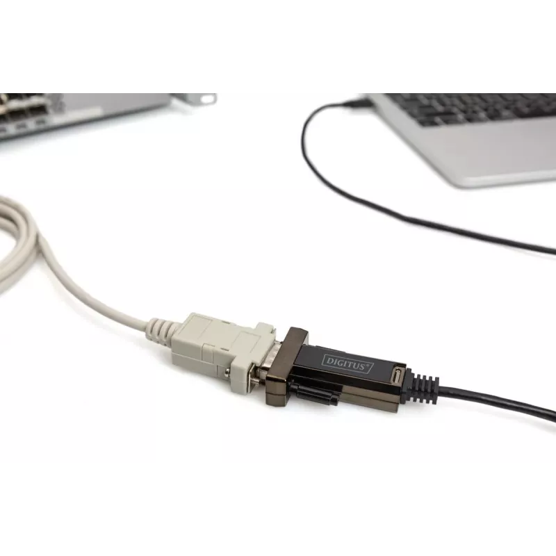 DIGITUS USB Type C 2.0 į nuoseklųjį keitiklis, DSUB 9M 1m laidas