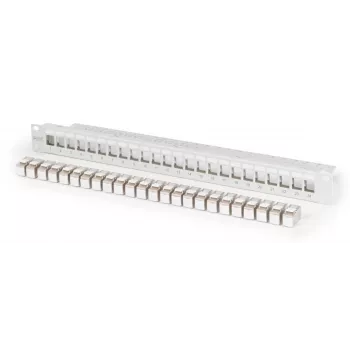 DIGITUS Modulinis pataisų skydelis (patch panel) su 24x DN-93615 24 prievadų 1U montuojamas į stovą pilkas RAL 7035