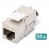 DIGITUS Modulinis pataisų skydelis (patch panel) su 24x DN-93615 24 prievadų 1U montuojamas į stovą pilkas RAL 7035
