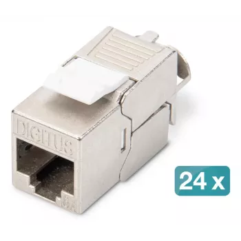 DIGITUS Modulinis pataisų skydelis (patch panel) su 24x DN-93615 24 prievadų 1U montuojamas į stovą pilkas RAL 7035