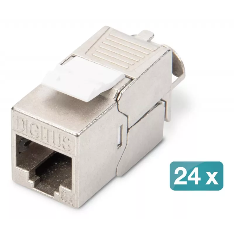 DIGITUS Modulinis pataisų skydelis (patch panel) su 24x DN-93615 24 prievadų 1U montuojamas į stovą pilkas RAL 7035