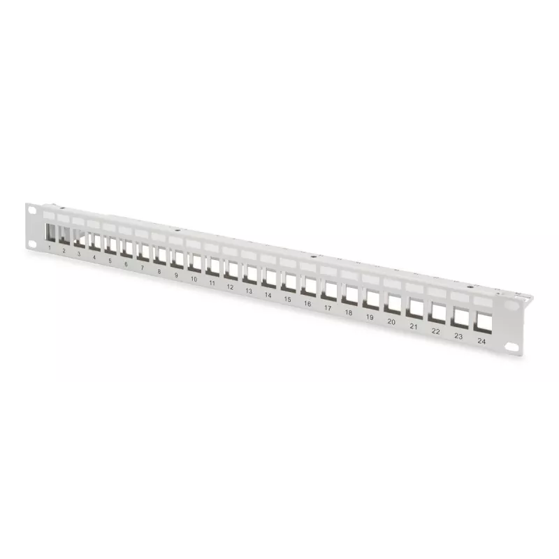 DIGITUS Modulinis pataisų skydelis (patch panel) su 24x DN-93615 24 prievadų 1U montuojamas į stovą pilkas RAL 7035