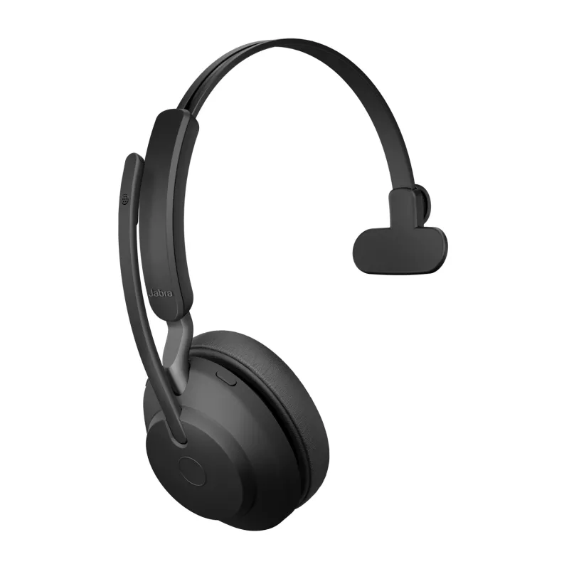 Jabra Evolve2 65 USB-C UC Mono - Juoda, belaidė ausinė, skirta biurui ir skambučių centrams, 20–20000 Hz, 99,2 g