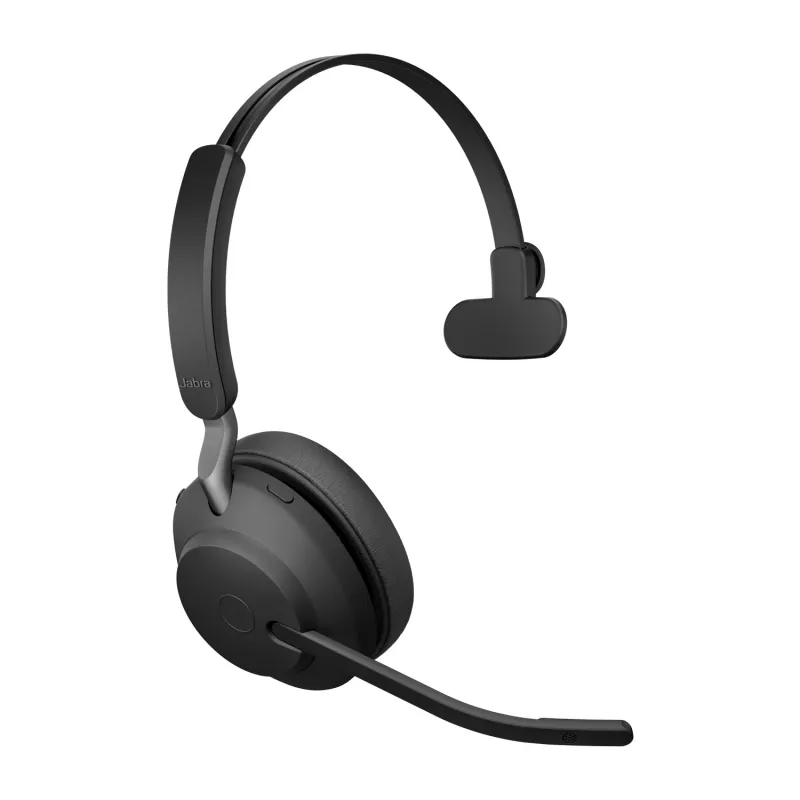 Jabra Evolve2 65 USB-C UC Mono - Juoda, belaidė ausinė, skirta biurui ir skambučių centrams, 20–20000 Hz, 99,2 g