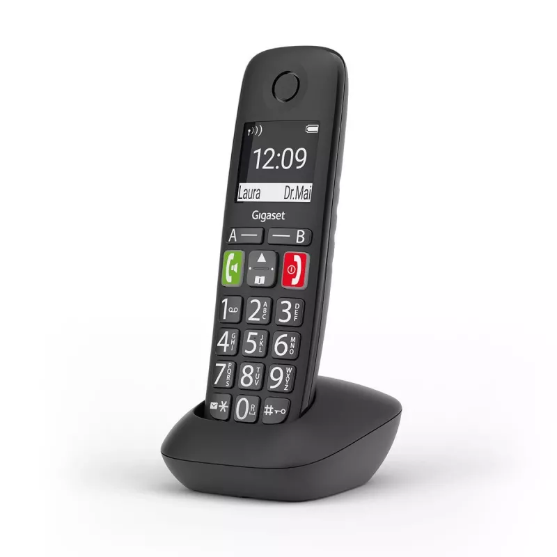 Gigaset E290HX belaidis DECT telefonas - juodas