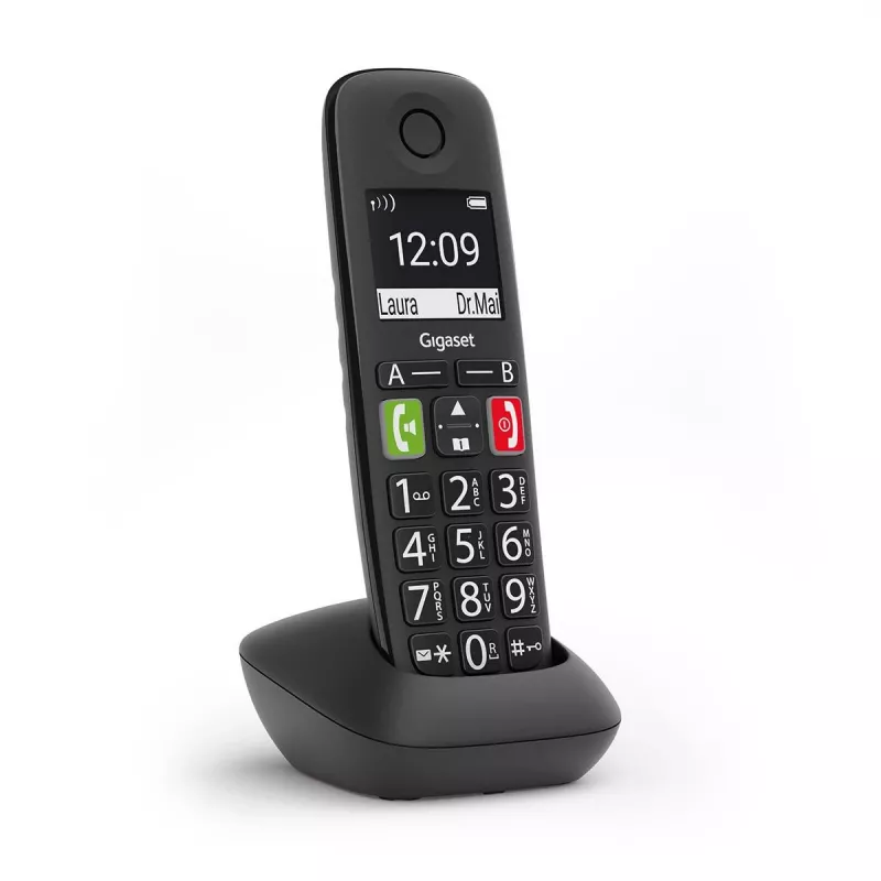 Gigaset E290HX belaidis DECT telefonas - juodas