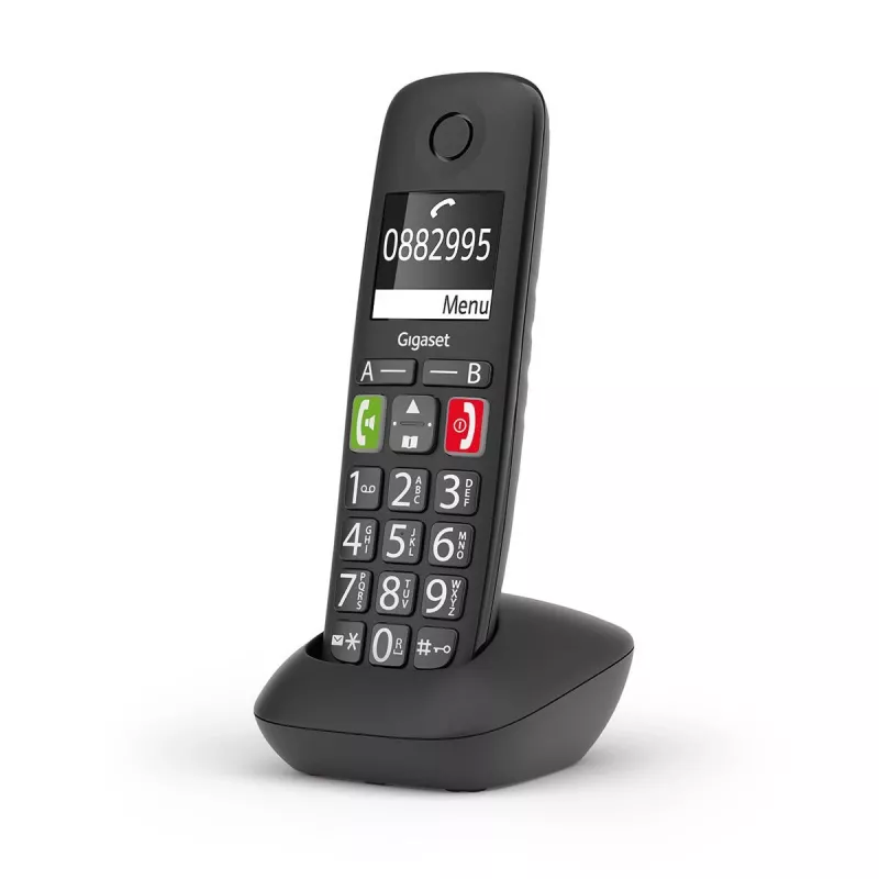Gigaset E290HX belaidis DECT telefonas - juodas