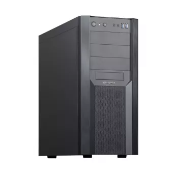 PC korpusas CHIEFTEC CW-01B-OP Tower Juodas — SPCC, 7×3,5 colio lizdai, 7×2,5 colio lizdai, 3×5,25 colio lizdai, iki 410 mm GPU