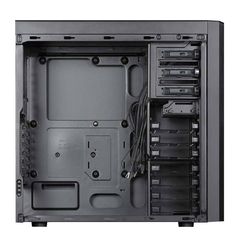 PC korpusas CHIEFTEC CW-01B-OP Tower Juodas — SPCC, 7×3,5 colio lizdai, 7×2,5 colio lizdai, 3×5,25 colio lizdai, iki 410 mm GPU