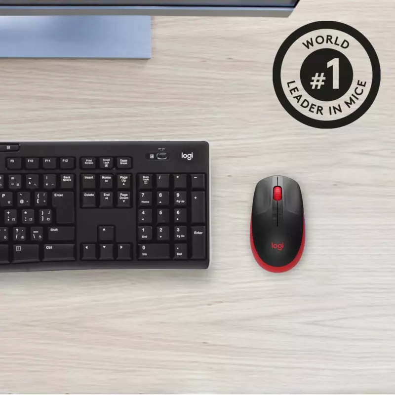 Pelė Logitech M190 Wireless USB Raudona