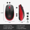 Pelė Logitech M190 Wireless USB Raudona