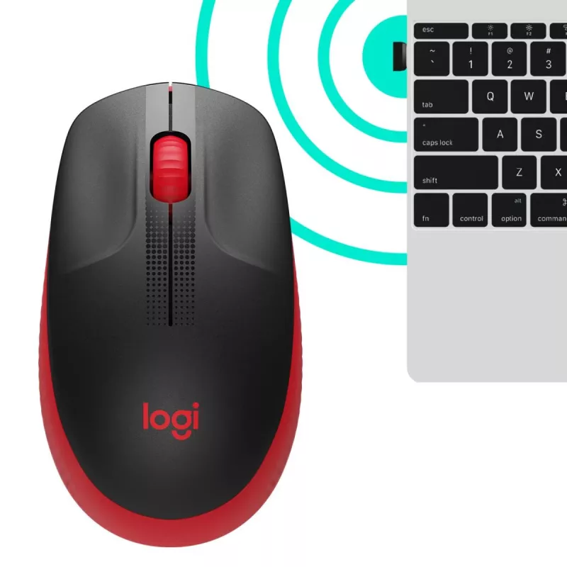 Pelė Logitech M190 Wireless USB Raudona