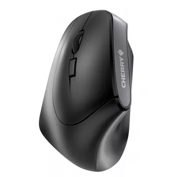 CHERRY MW 4500 LEFT belaidė vertikali 45° pelė kairiarankiams, juoda, USB