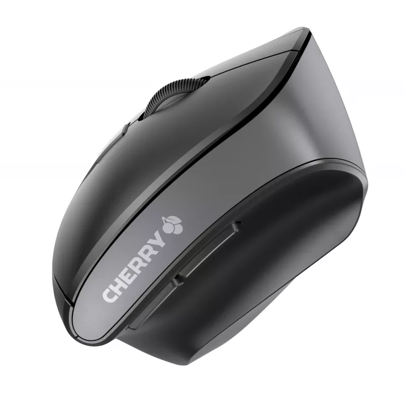 CHERRY MW 4500 LEFT belaidė vertikali 45° pelė kairiarankiams, juoda, USB