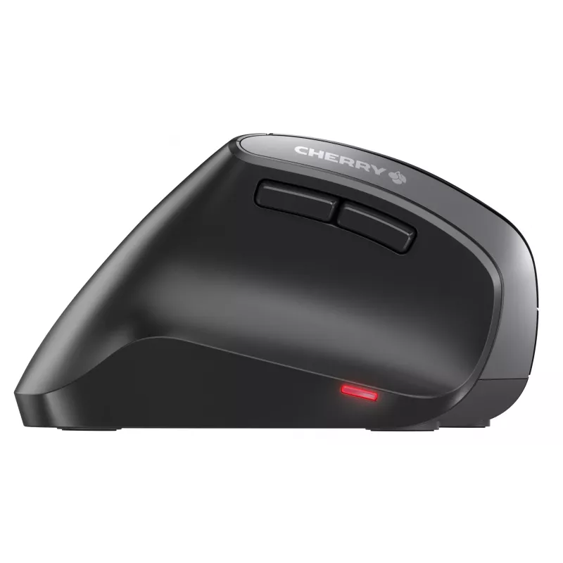CHERRY MW 4500 LEFT belaidė vertikali 45° pelė kairiarankiams, juoda, USB