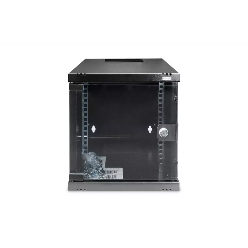 DIGITUS sieninis montažinis stovas 254 mm (10 inch) 6U 330x312x300 mm, juodas (RAL 9005)